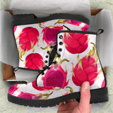 Dragon Fruits Design Pattern Leather Boots