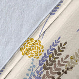 Lavender Modern Pattern Blackground Premium Blanket