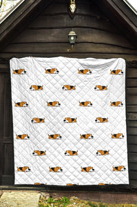Cute Beagle Dog Sleeping Pattern Premium Quilt