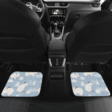 Cute Polar Bears Christmas Decoration Pattern Front And Back Car Mats