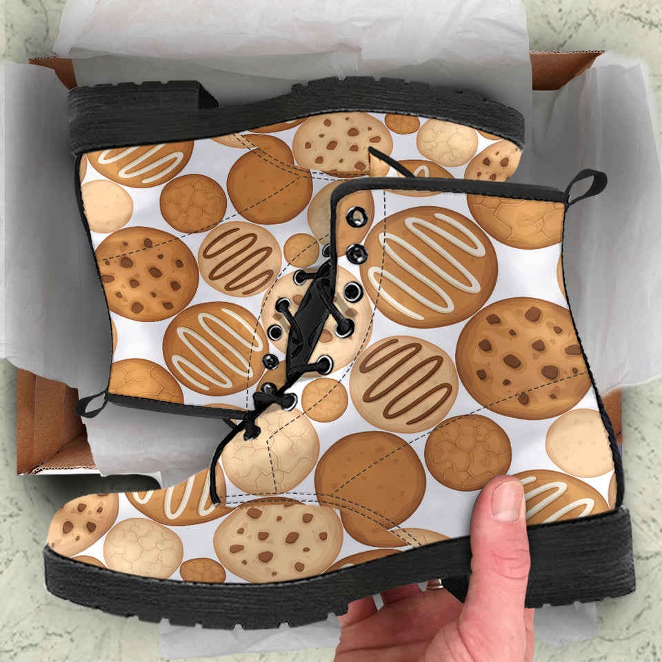 Various Cookie Pattern Leather Boots