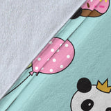 Cute Baby Panda Pattern Premium Blanket
