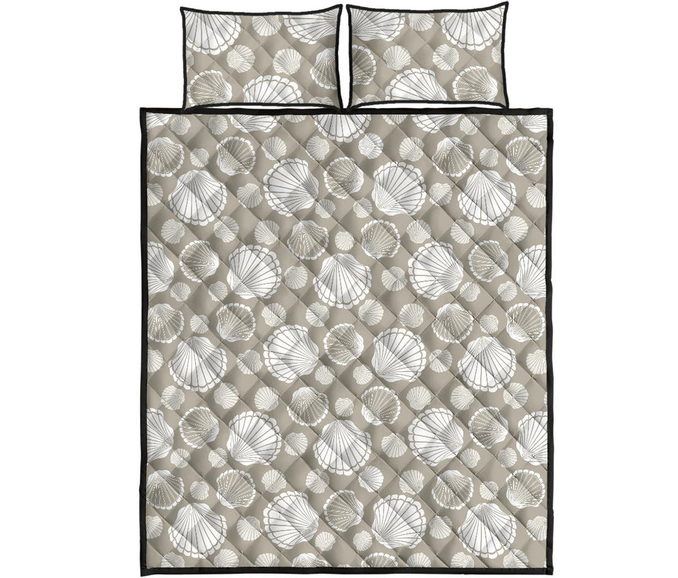Scallop shell pattern Quilt Bed Set