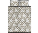 Scallop shell pattern Quilt Bed Set