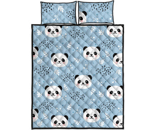 Cute panda pattern Quilt Bed Set