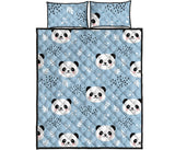 Cute panda pattern Quilt Bed Set
