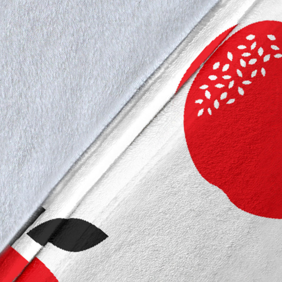 Red Apples White Background Premium Blanket