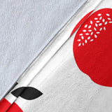 Red Apples White Background Premium Blanket