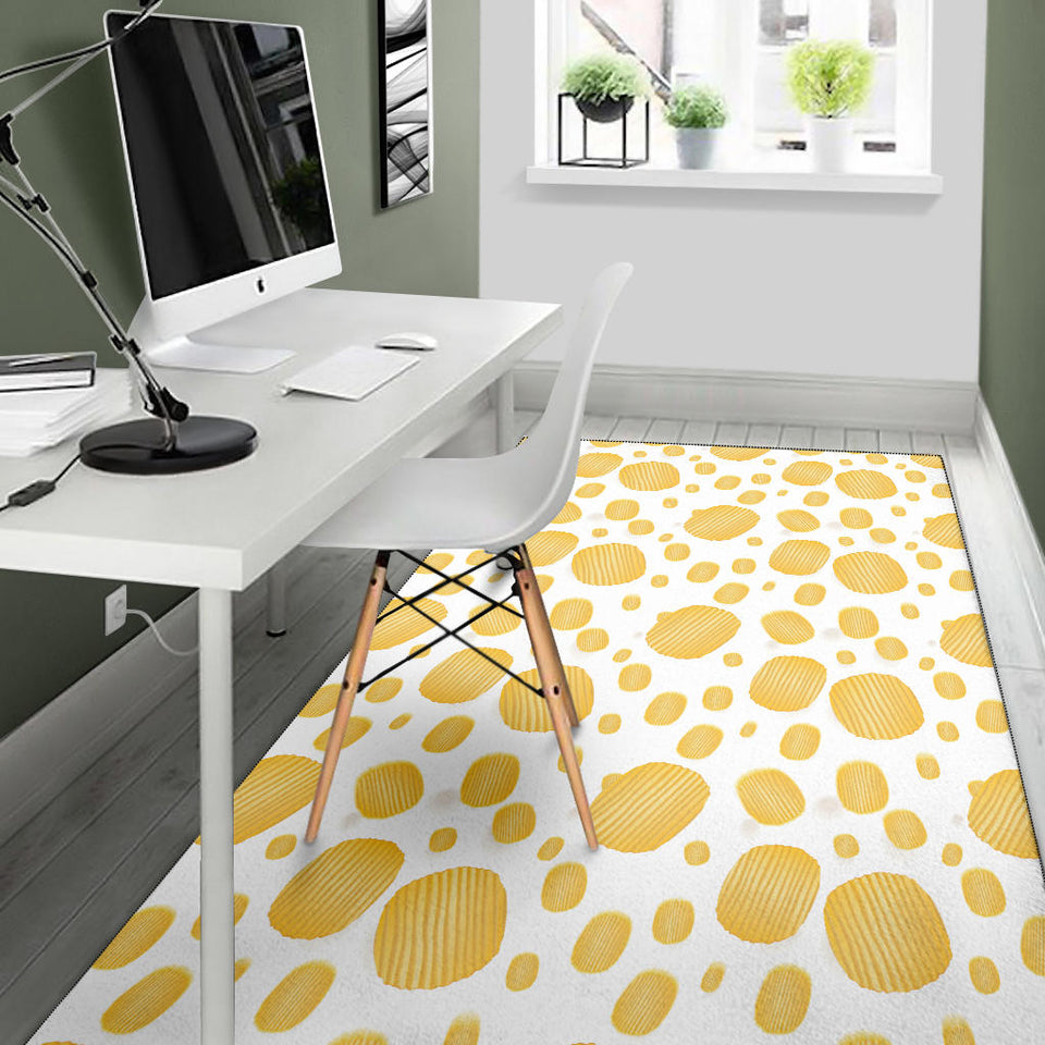 Potato Chips Pattern Print Design 03 Area Rug