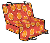 Oranges Pattern Red Background Dog Car Seat Covers