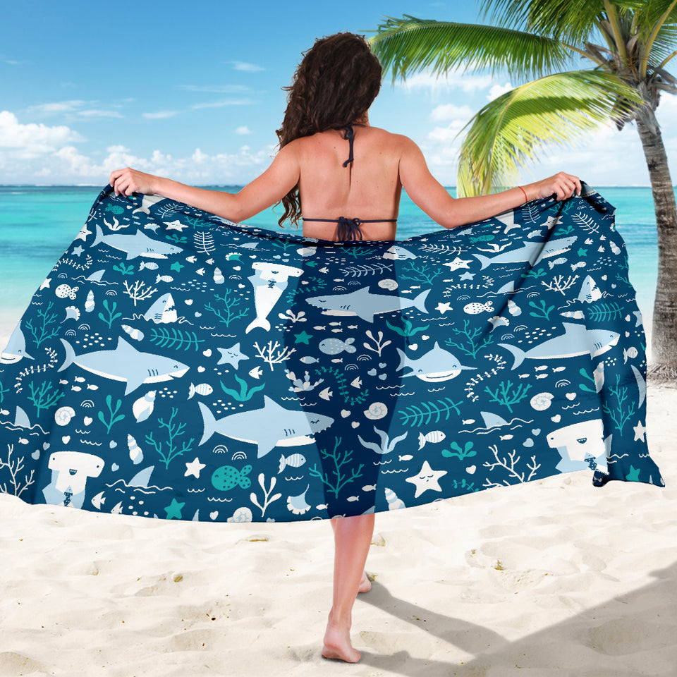 Cute Shark Pattern Sarong