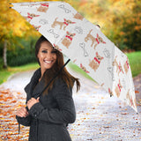 Chihuahua Bone Paw Pattern Umbrella