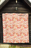 Fire Flame Watercolor Pattern Premium Quilt