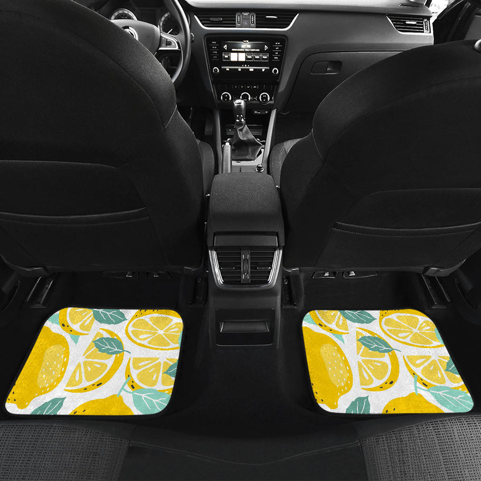 Lemon Design Pattern Front And Back Car Mats