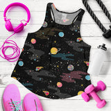 space pattern Women Racerback Tank Top