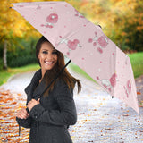 Poodle Dog Pink Color Theme Umbrella