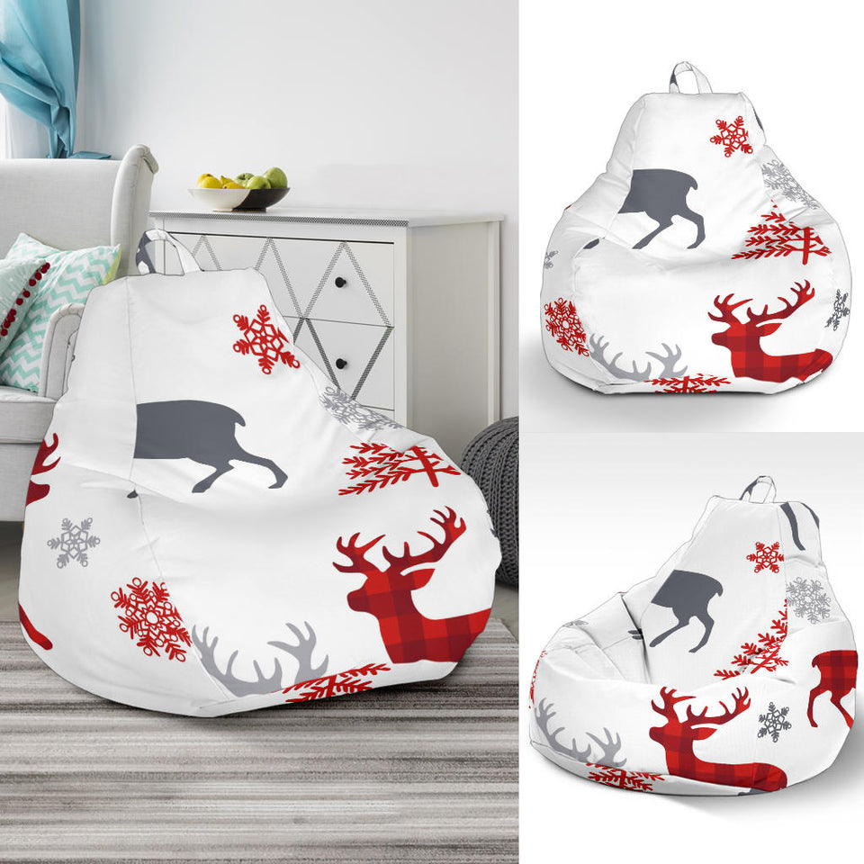 Deer Tree Snowflakes Chrismas Pattern Bean Bag Cover