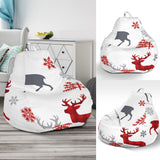 Deer Tree Snowflakes Chrismas Pattern Bean Bag Cover