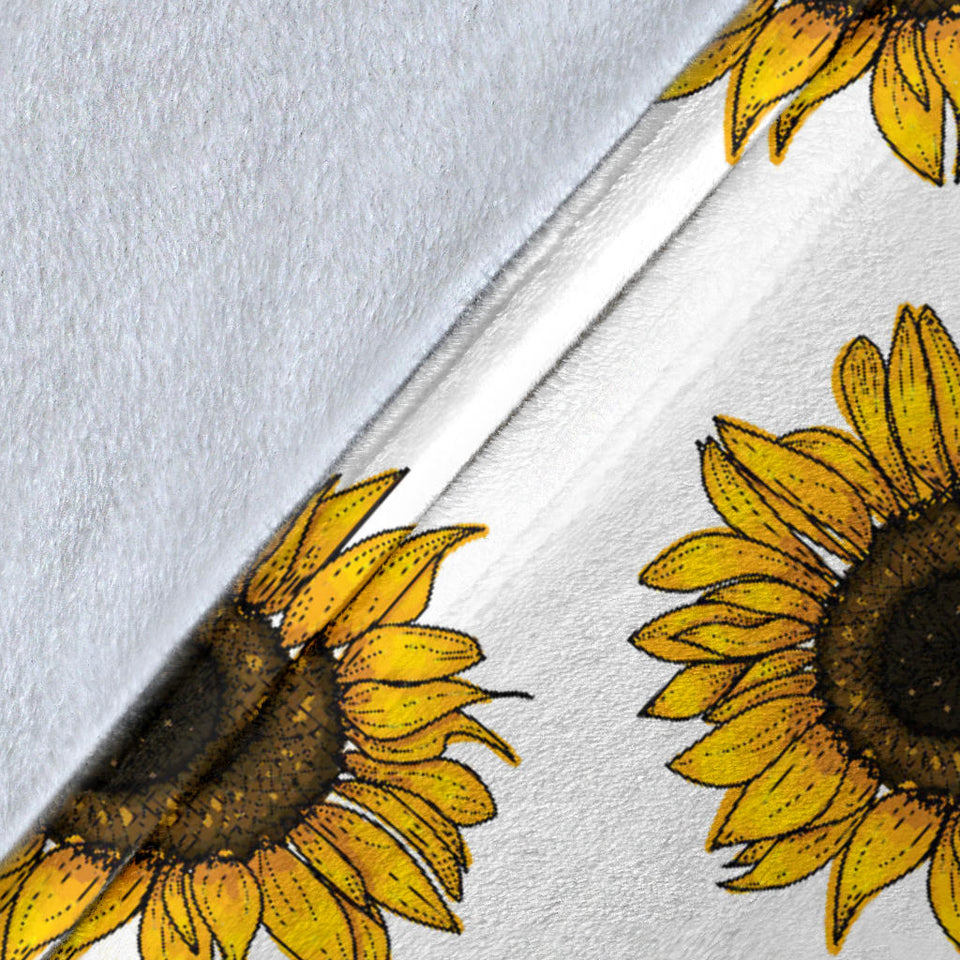 Sunflowers Design Pattern Premium Blanket