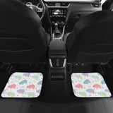 Hippopotamus Pattern Print Design 03 Front and Back Car Mats