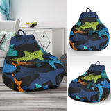 Colorful Shark Bean Bag Cover