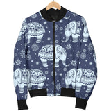 Elephant Tribal Design Pattern Women'S Bomber Jacket