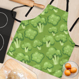 Broccoli Pattern Green Background Adjustable Apron