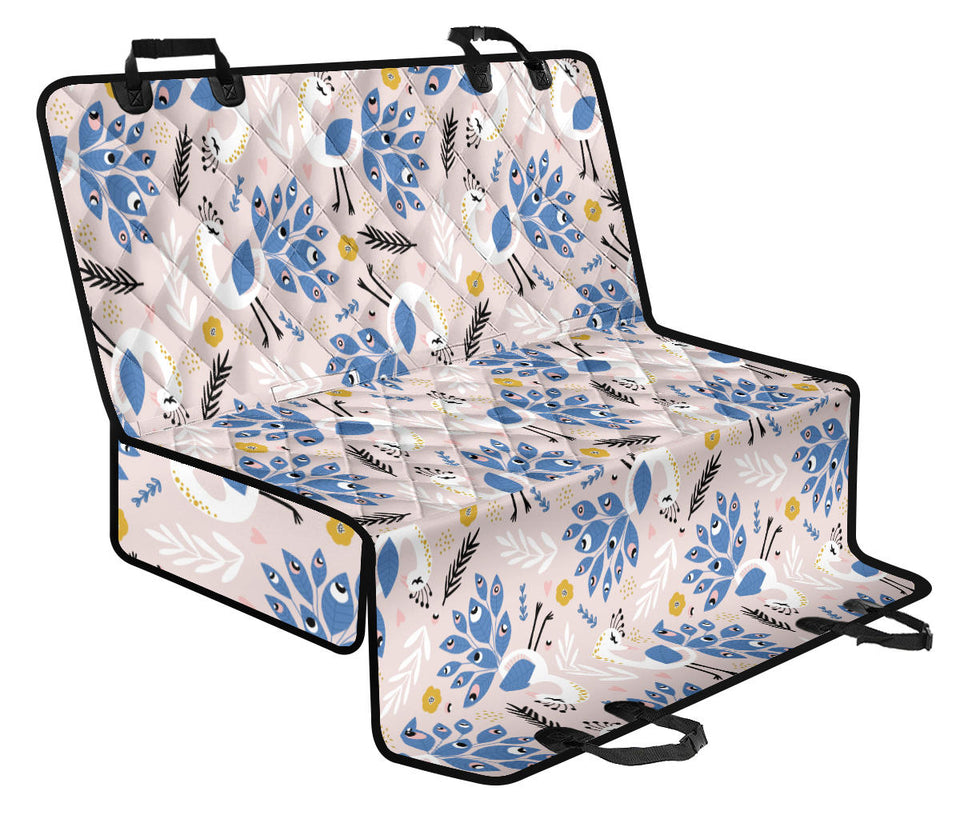 Cute Peacock Pattern Dog Car Seat Covers