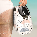 Polar Bears Star Poka Dot Pattern Aqua Shoes