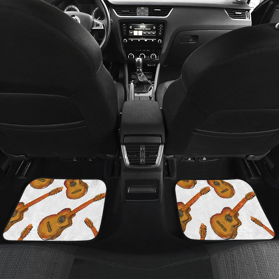 Paint Guitar Pattern Front And Back Car Mats