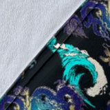 Dragon Sea Wave Pattern Premium Blanket