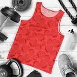 strawberry pattern red background Men Tank Top