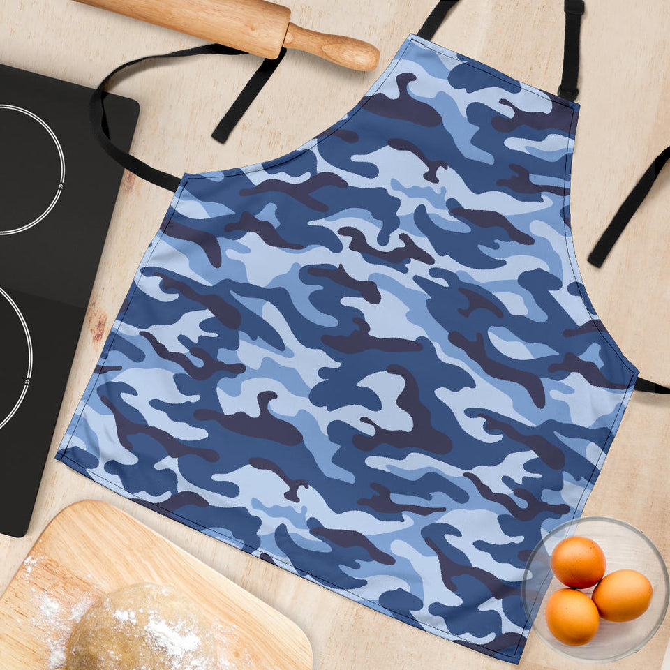 Blue Camo Camouflage Pattern Adjustable Apron