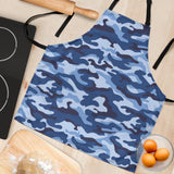 Blue Camo Camouflage Pattern Adjustable Apron