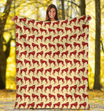 Greyhound Pattern Print Design 04 Premium Blanket