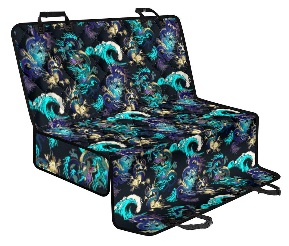 Dragon Sea Wave Pattern Dog Car Seat Covers