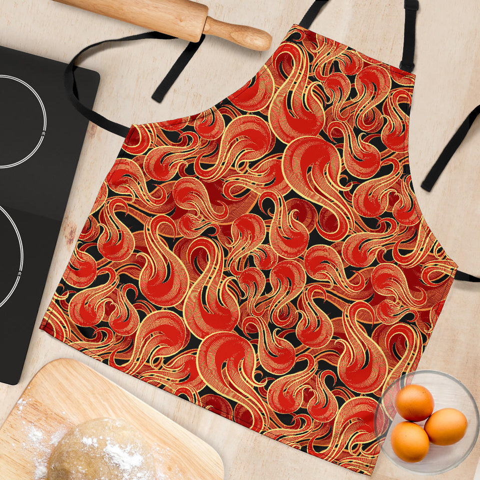 Fire Flame Pattern Adjustable Apron
