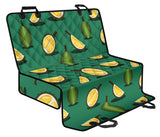 Durian Pattern Green Background Dog Car Seat Covers