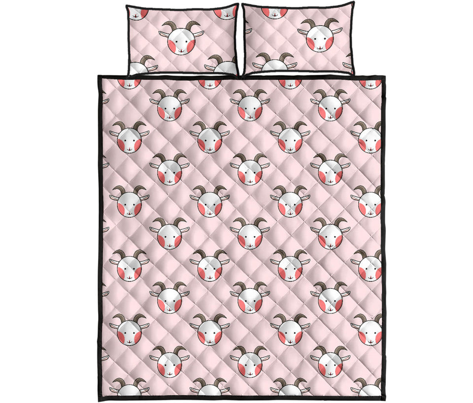 Cute goat pattern Quilt Bed Set