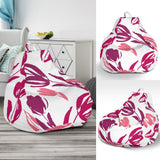 Pink Sketch Tulip Pattern Bean Bag Cover
