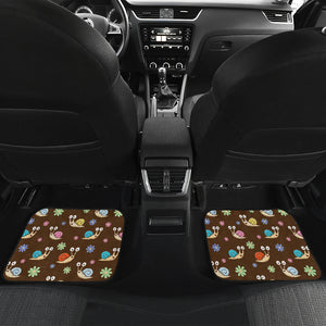 Snail Pattern Print Design 03 Front and Back Car Mats