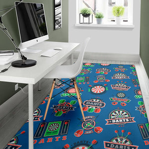 Darts Pattern Print Design 02 Area Rug