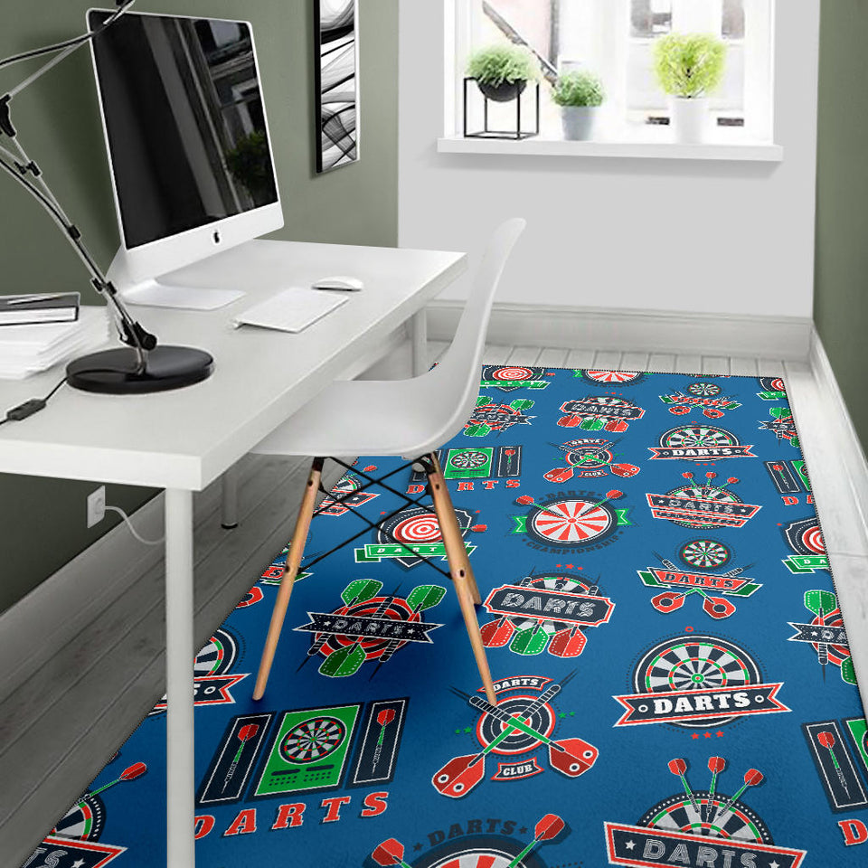 Darts Pattern Print Design 02 Area Rug