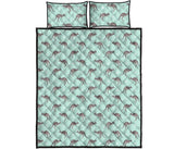 Kangaroo pattern background Quilt Bed Set