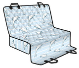 Dolphin Blue Striped Background Dog Car Seat Covers