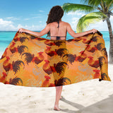 Red Rooster Chicken Cock Pattern Sarong