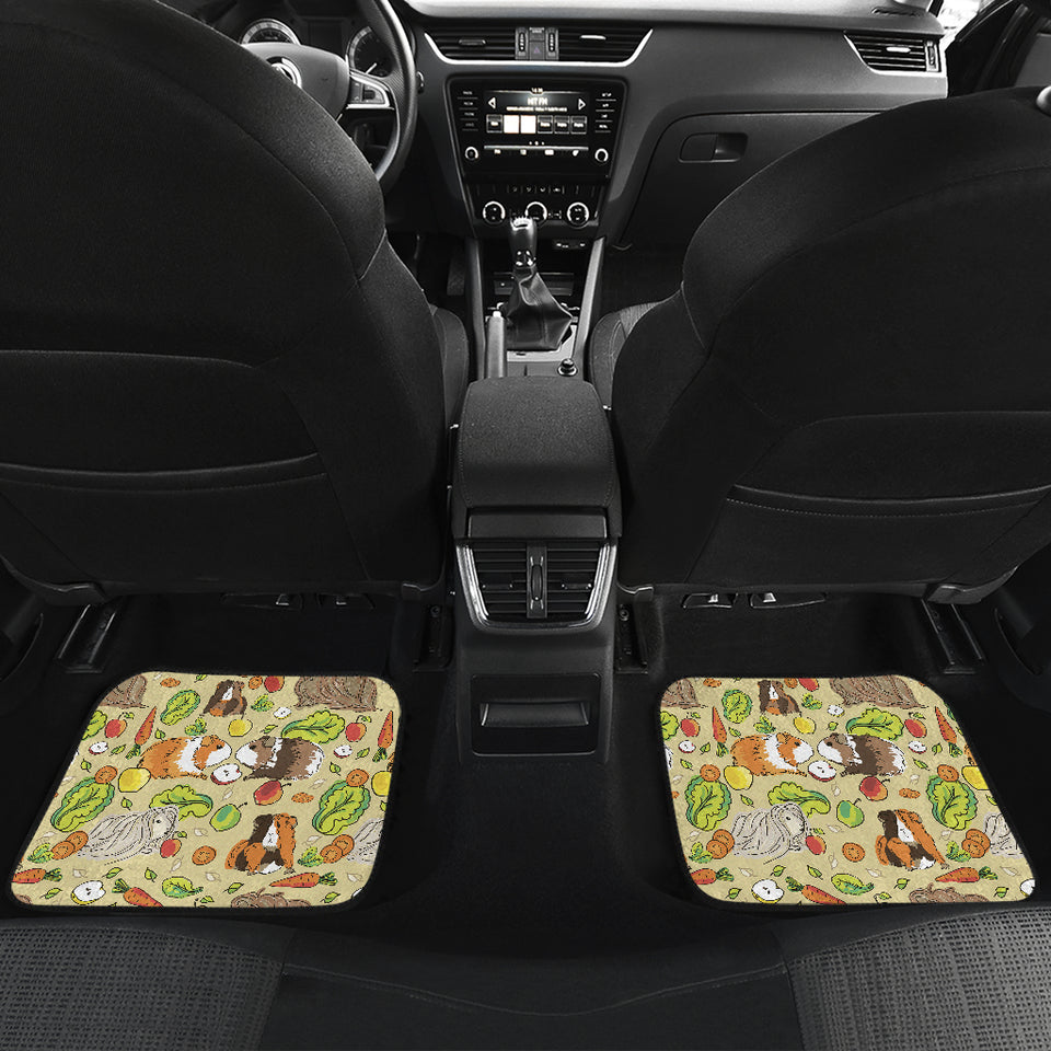 Guinea Pig Pattern Print Design 04 Front and Back Car Mats