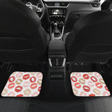 Lips Pattern Print Design 04 Front and Back Car Mats