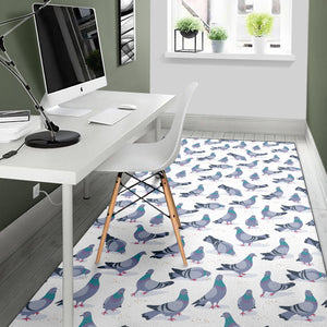 Pigeon Pattern Print Design 03 Area Rug