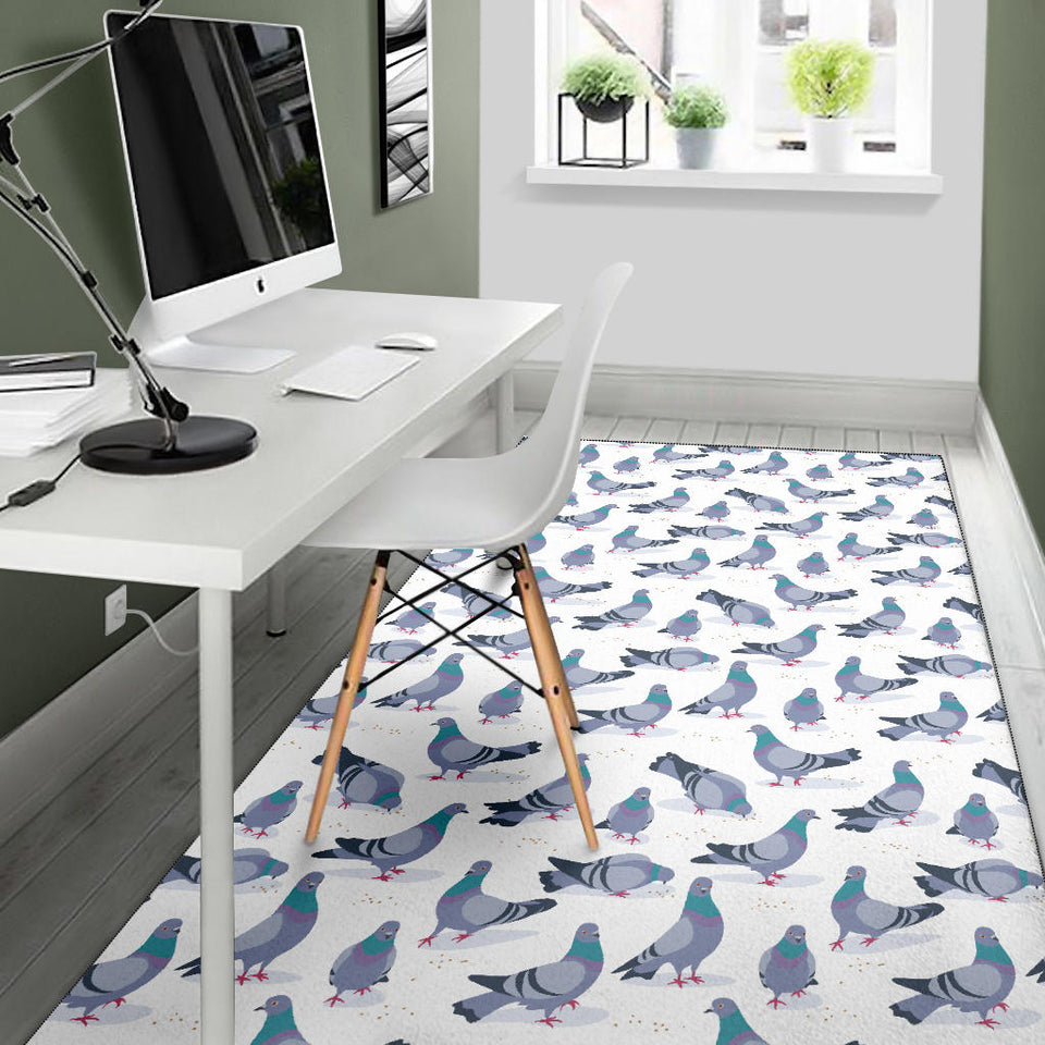 Pigeon Pattern Print Design 03 Area Rug